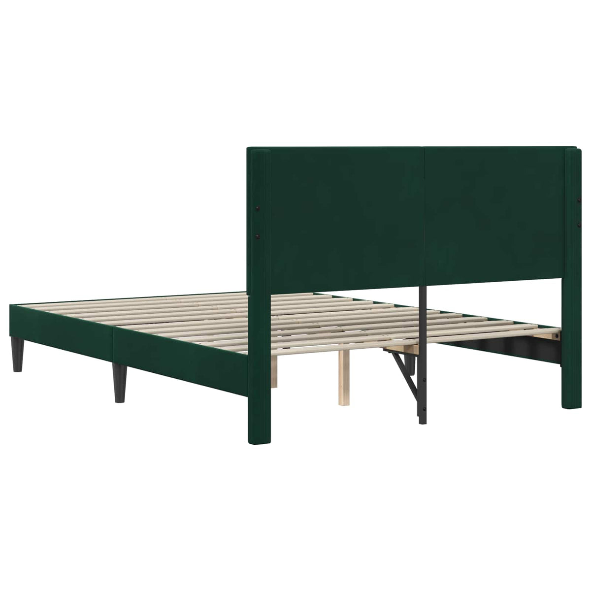 vidaXL Bed Frame with Headboard Black 180 x 200 cm Velvet