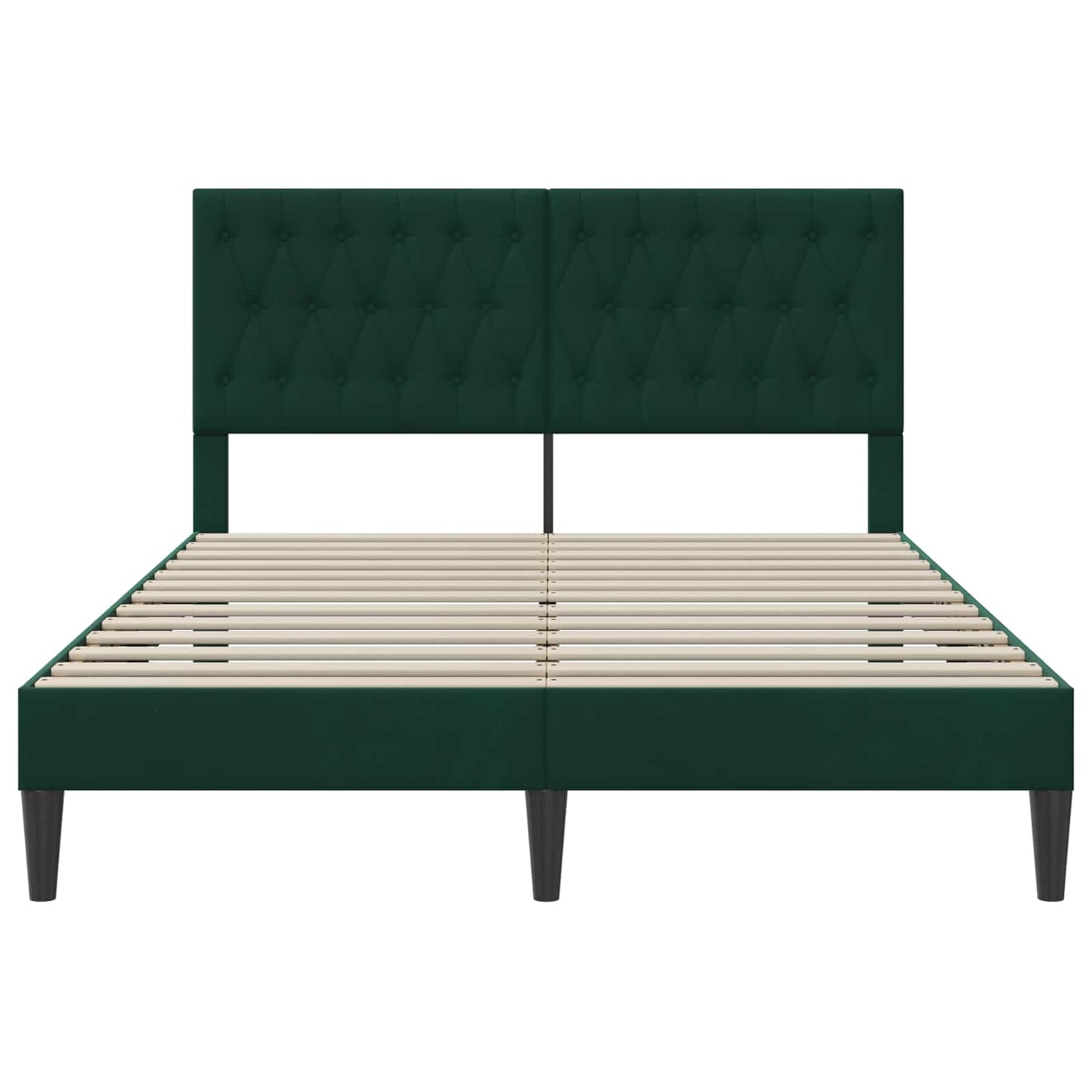 vidaXL Bed Frame with Headboard Black 180 x 200 cm Velvet