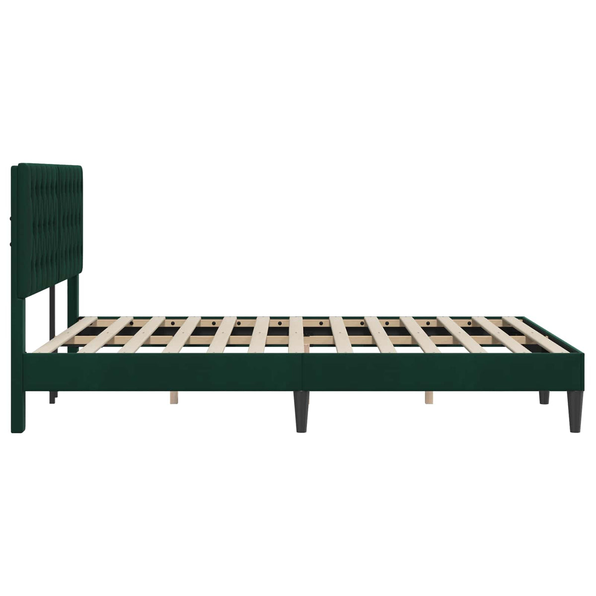 vidaXL Bed Frame with Headboard Black 180 x 200 cm Velvet