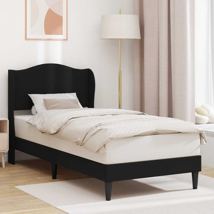 vidaXL Bed Frame with Headboard Black 90 x 190 cm Faux Leather