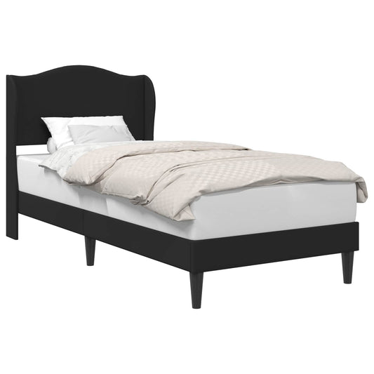 vidaXL Bed Frame with Headboard Black 90 x 190 cm Faux Leather