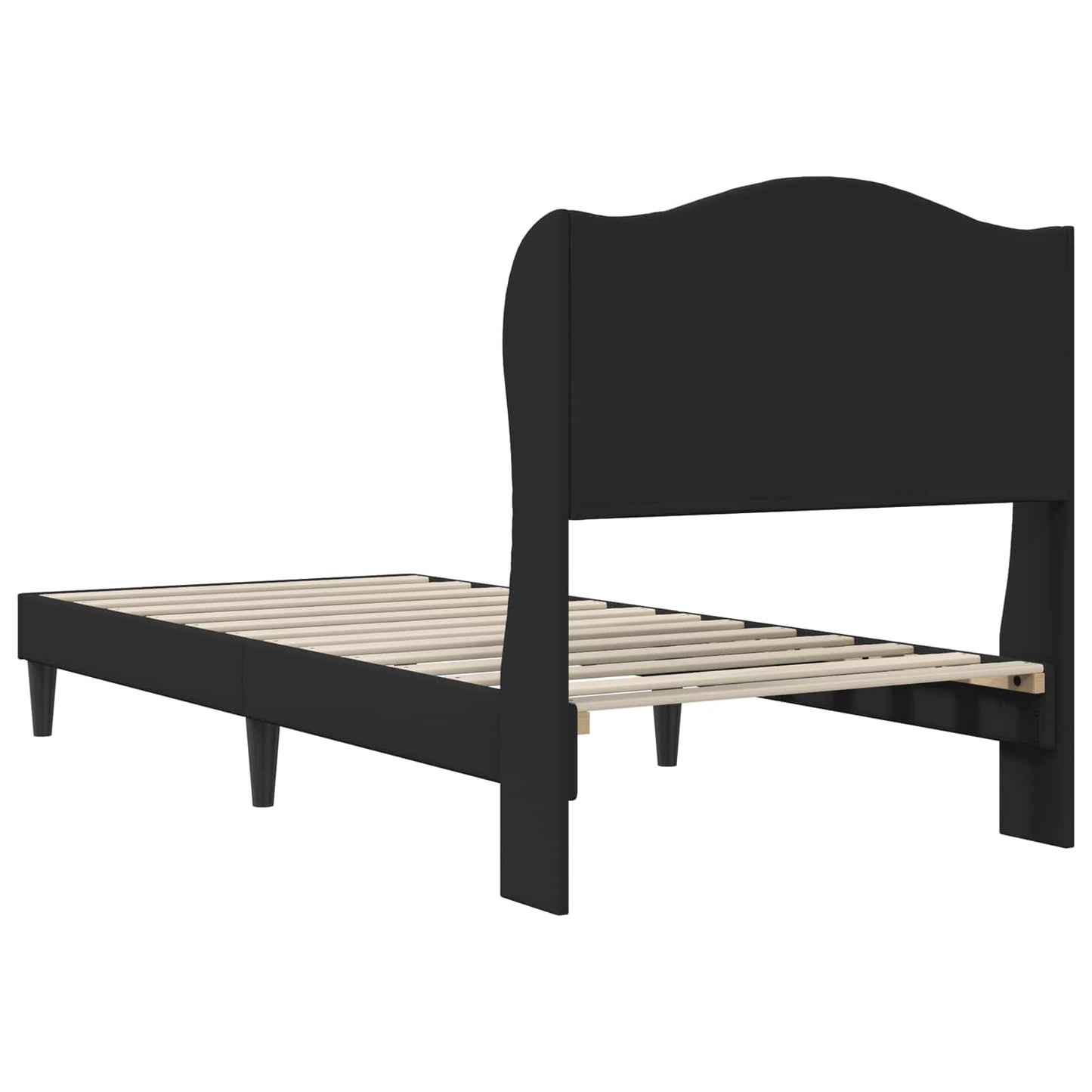 vidaXL Bed Frame with Headboard Black 90 x 190 cm Faux Leather