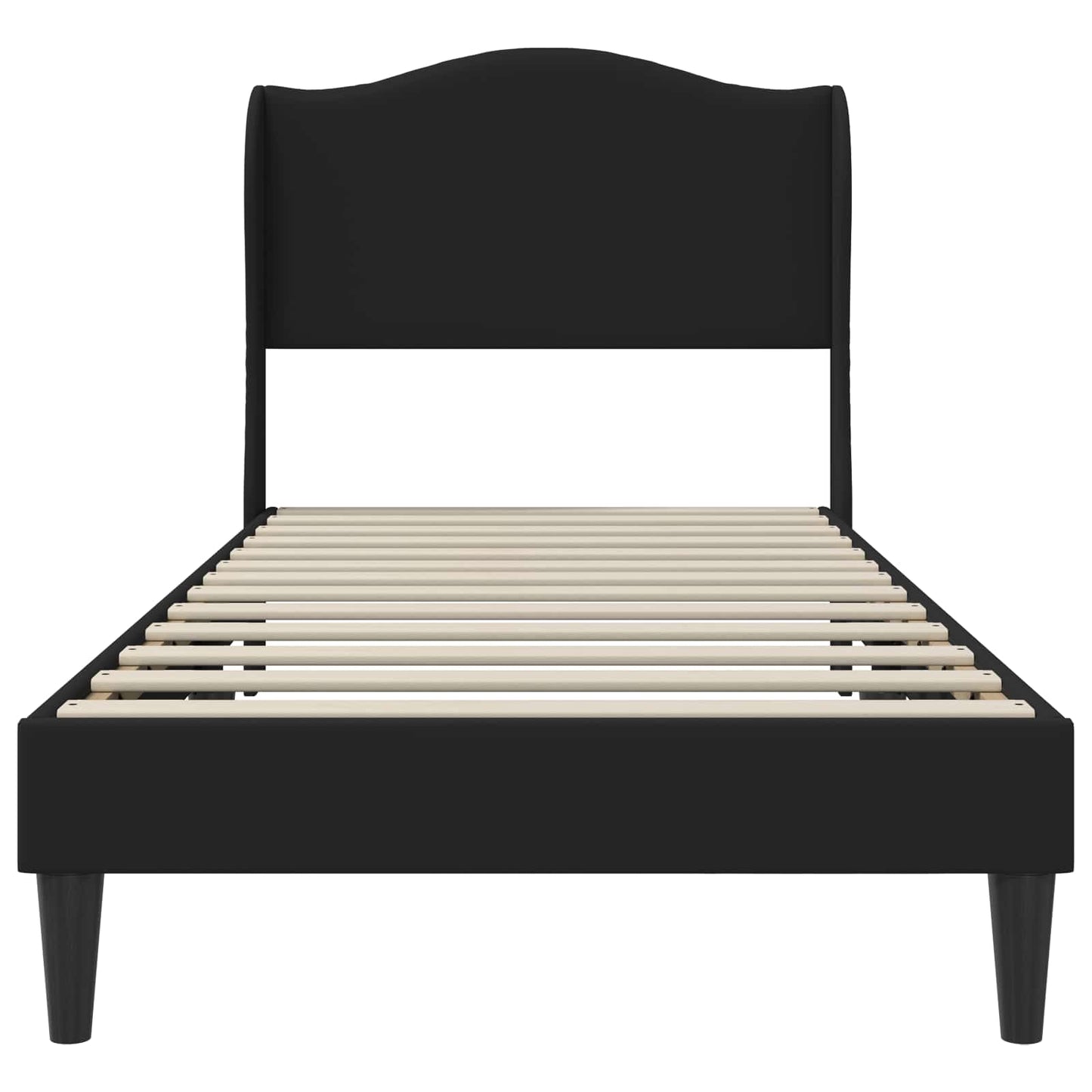 vidaXL Bed Frame with Headboard Black 90 x 190 cm Faux Leather