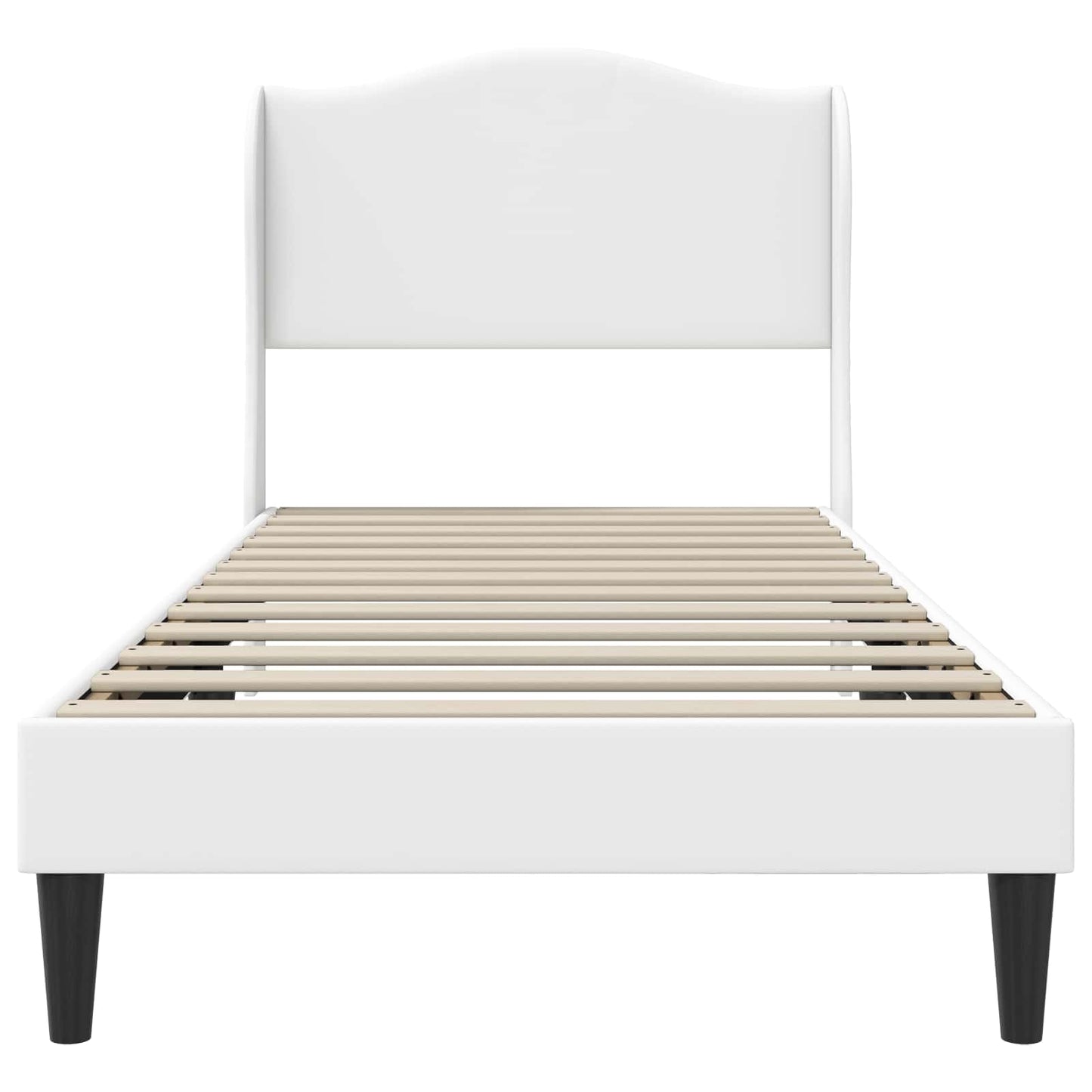 vidaXL Bed Frame with Headboard White 90 x 190 cm Faux Leather