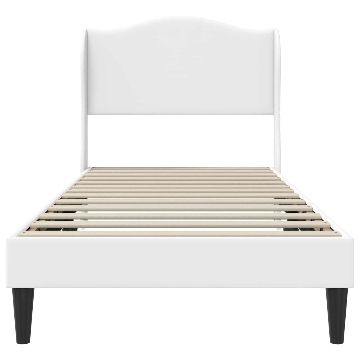 vidaXL Bed Frame with Headboard White 90 x 190 cm Faux Leather