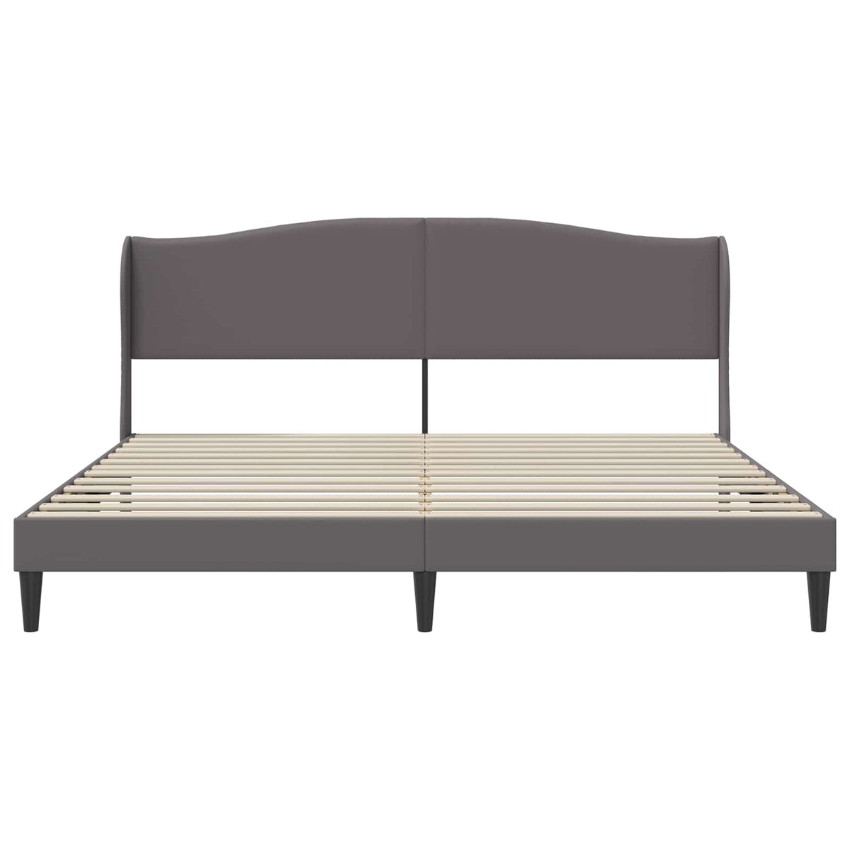 vidaXL Bed Frame with Headboard Grey 180 x 200 cm Faux Leather