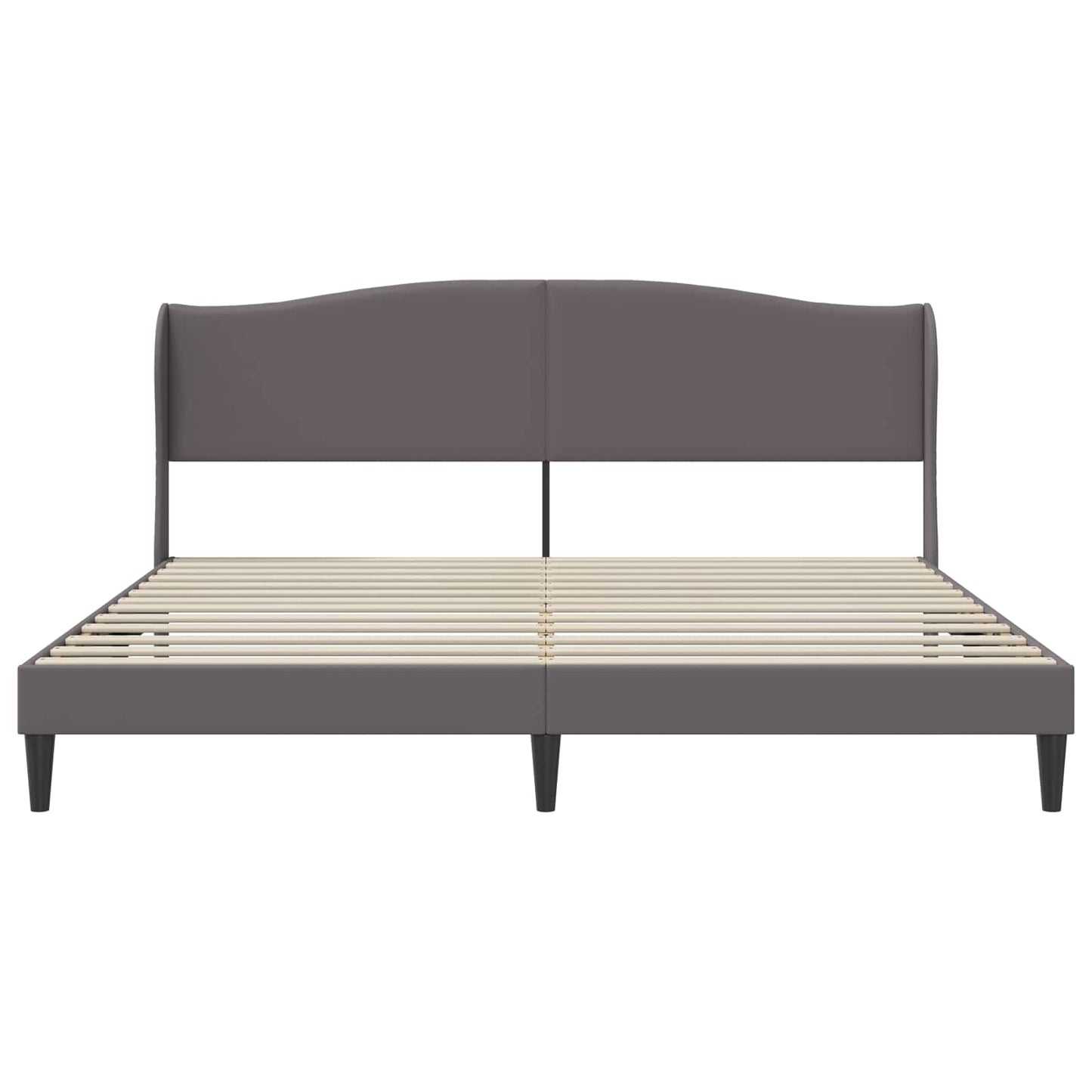 vidaXL Bed Frame with Headboard Grey 180 x 200 cm Faux Leather