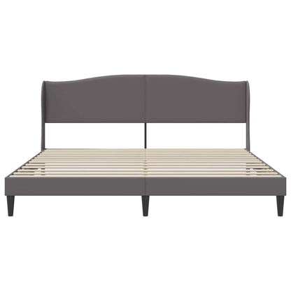 vidaXL Bed Frame with Headboard Grey 180 x 200 cm Faux Leather