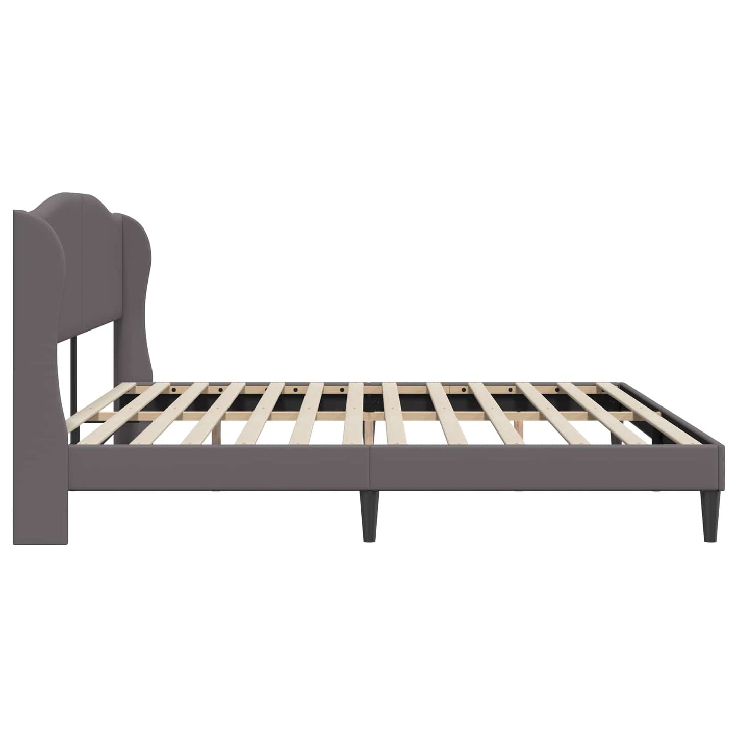 vidaXL Bed Frame with Headboard Grey 180 x 200 cm Faux Leather