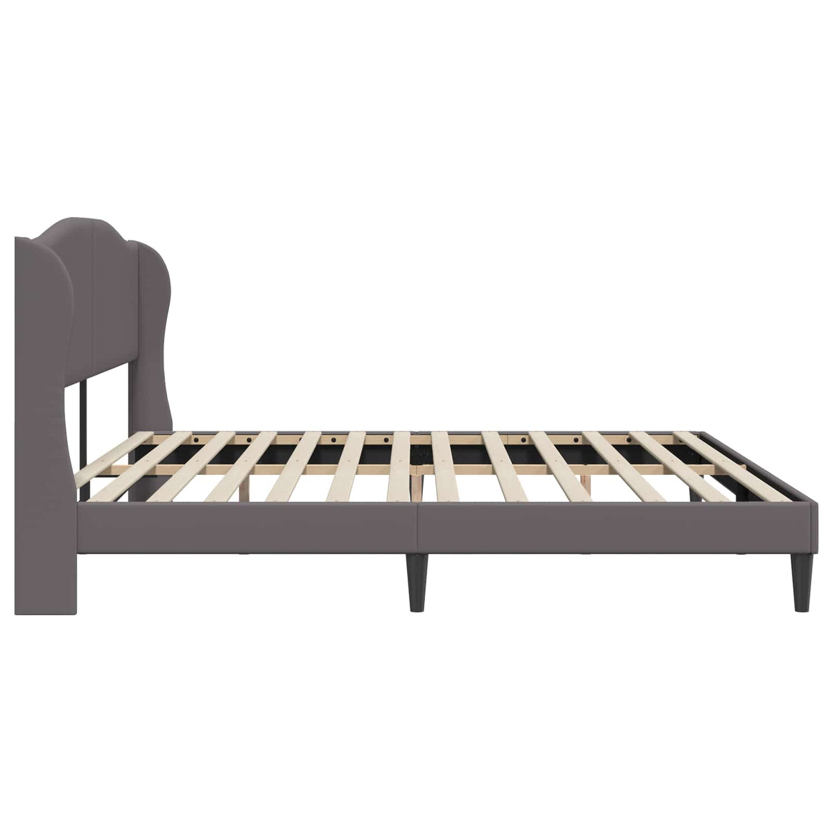 vidaXL Bed Frame with Headboard Grey 180 x 200 cm Faux Leather