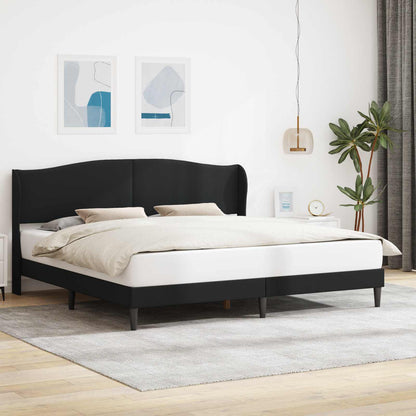 vidaXL Bed Frame with Headboard Black 180 x 200 cm Faux Leather