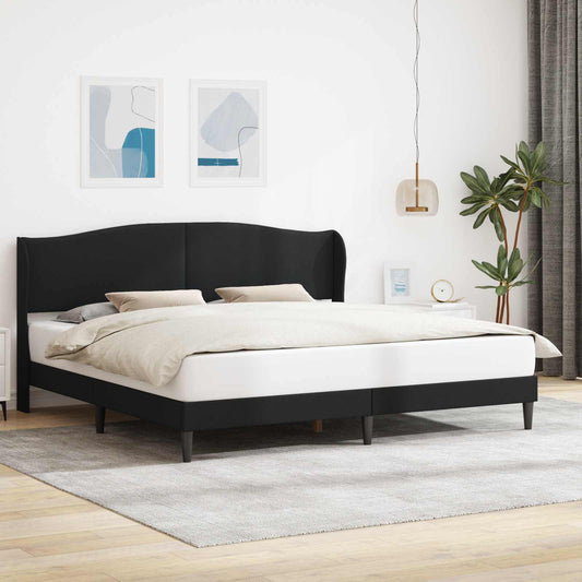 vidaXL Bed Frame with Headboard Black 180 x 200 cm Faux Leather