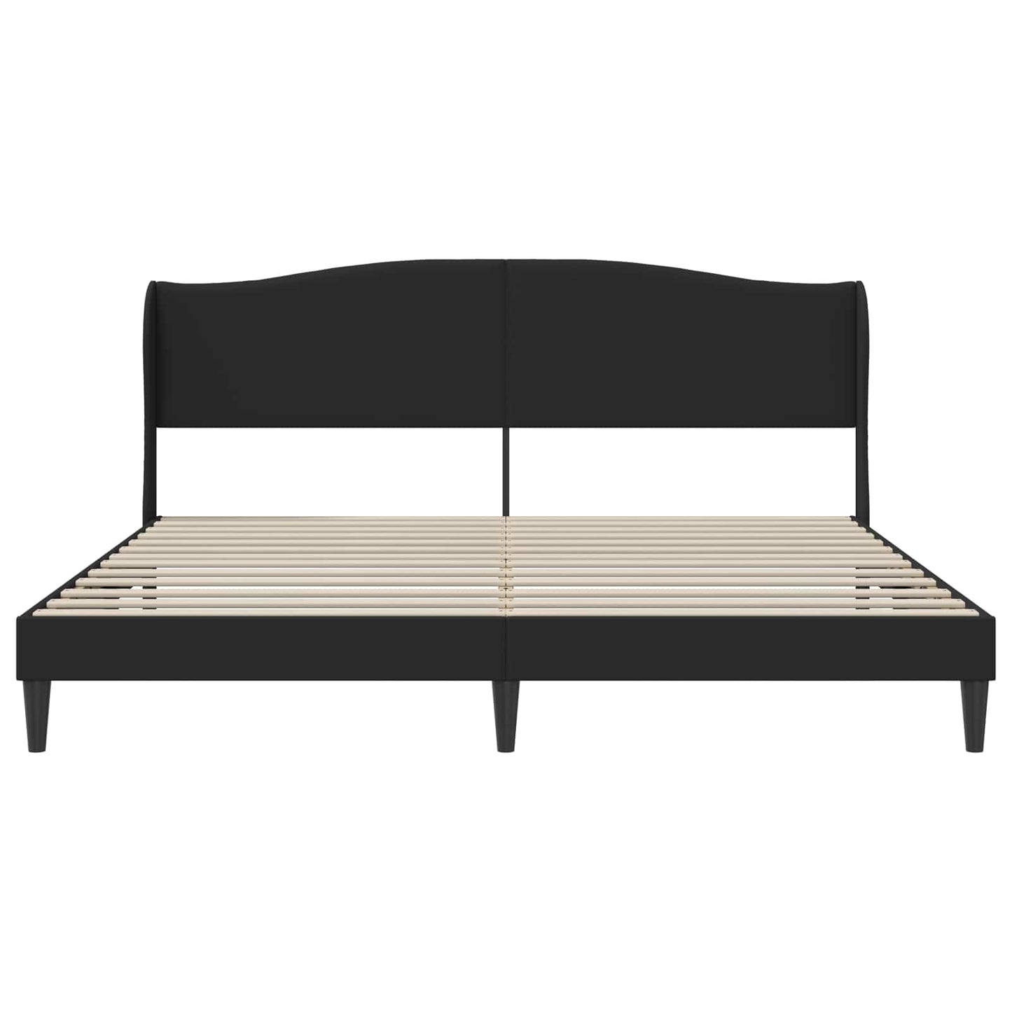 vidaXL Bed Frame with Headboard Black 180 x 200 cm Faux Leather