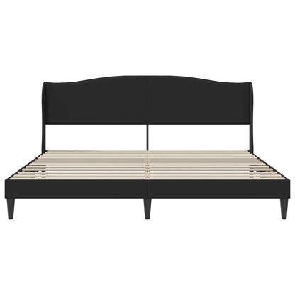 vidaXL Bed Frame with Headboard Black 180 x 200 cm Faux Leather