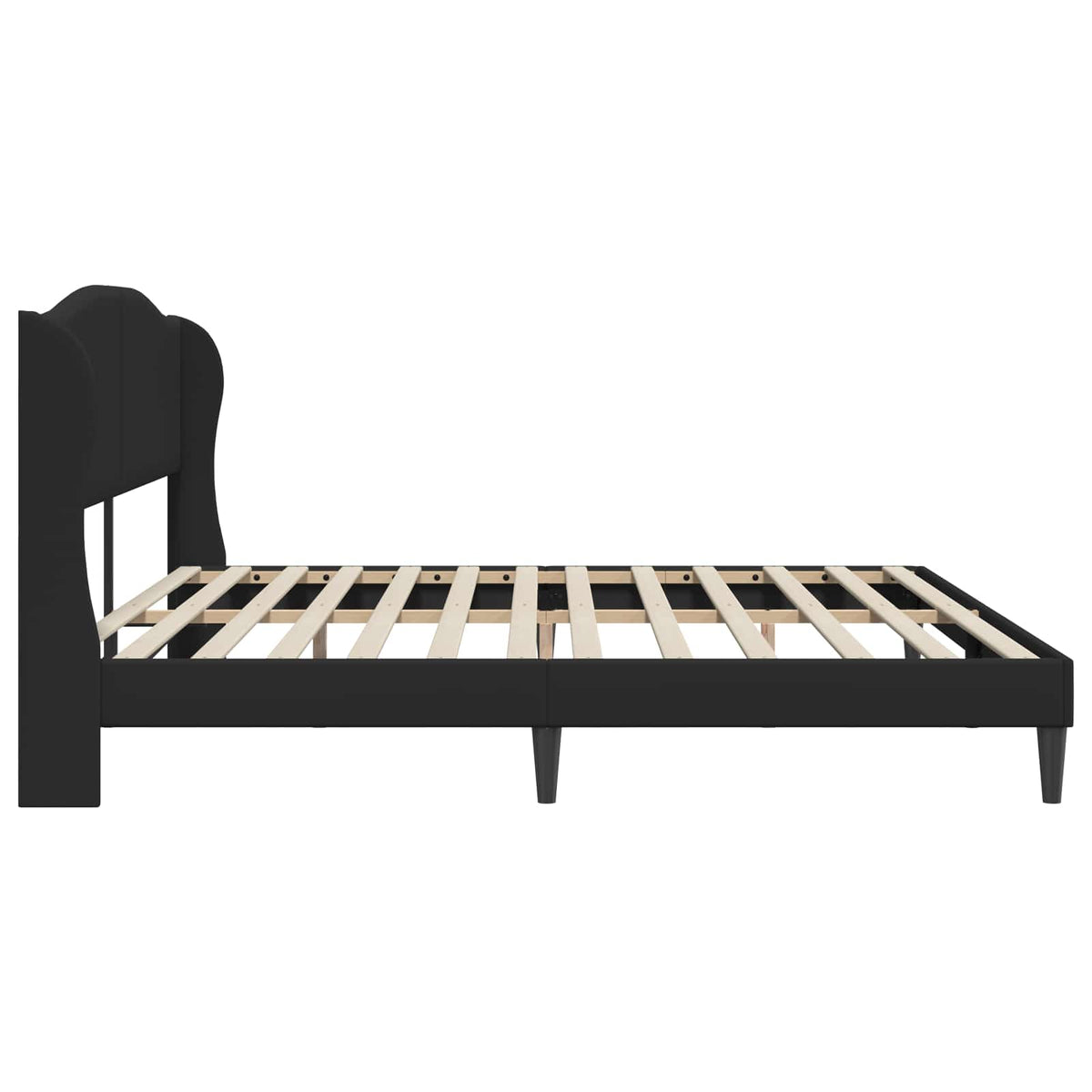 vidaXL Bed Frame with Headboard Black 180 x 200 cm Faux Leather