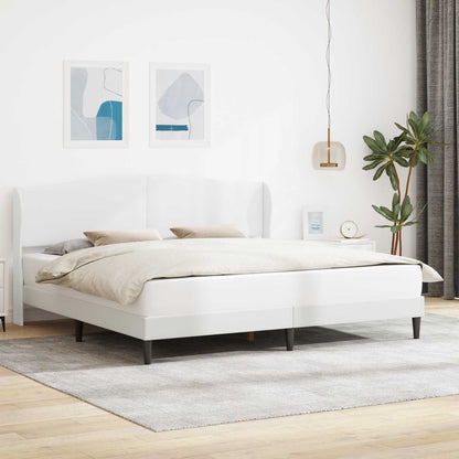 vidaXL Bed Frame with Headboard White 180 x 200 cm Faux Leather