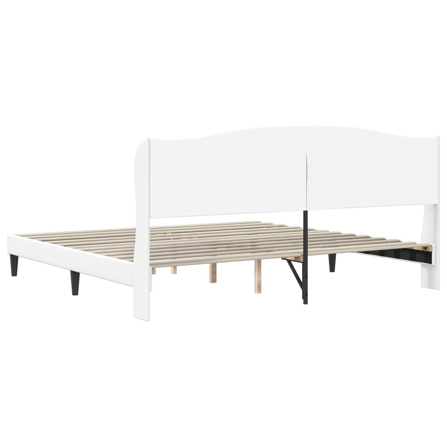 vidaXL Bed Frame with Headboard White 180 x 200 cm Faux Leather