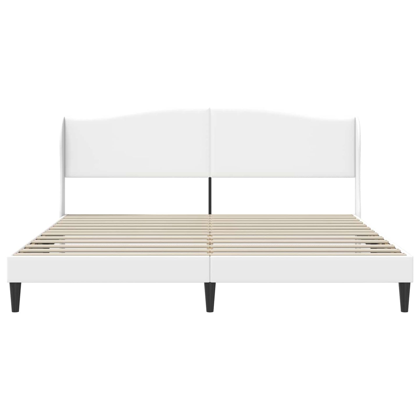 vidaXL Bed Frame with Headboard White 180 x 200 cm Faux Leather
