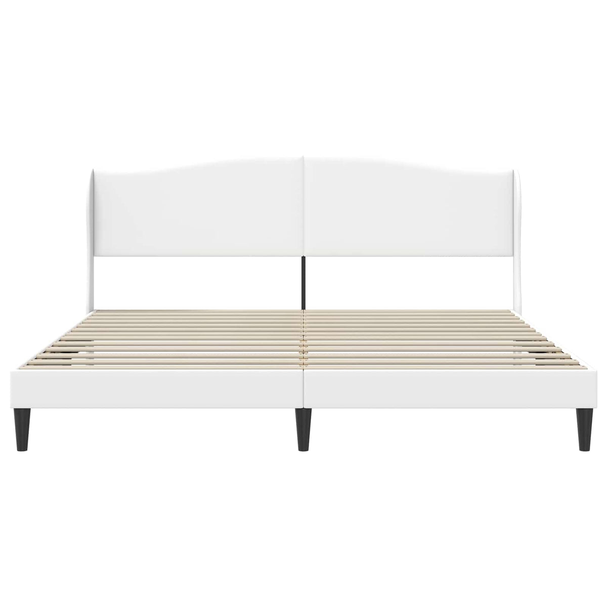 vidaXL Bed Frame with Headboard White 180 x 200 cm Faux Leather