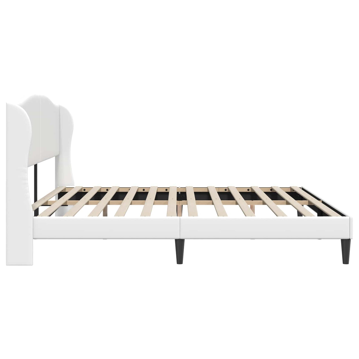 vidaXL Bed Frame with Headboard White 180 x 200 cm Faux Leather