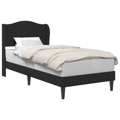 vidaXL Bed Frame with Headboard Black 90 x 190 cm Velvet