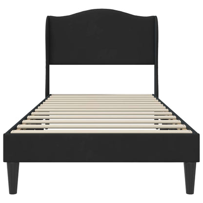 vidaXL Bed Frame with Headboard Black 90 x 190 cm Velvet