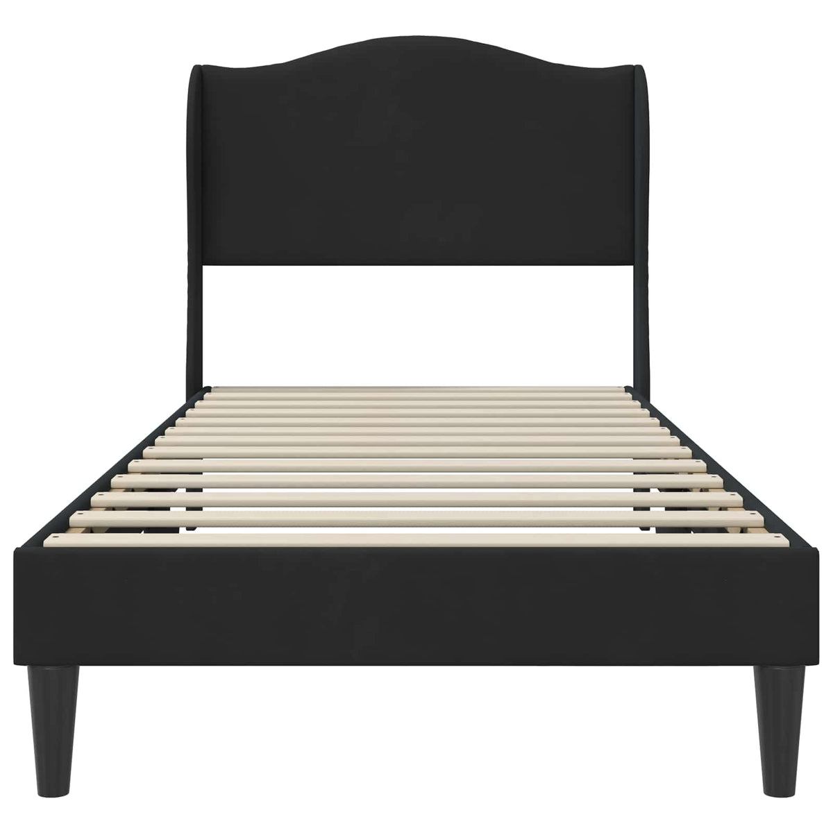 vidaXL Bed Frame with Headboard Black 90 x 190 cm Velvet
