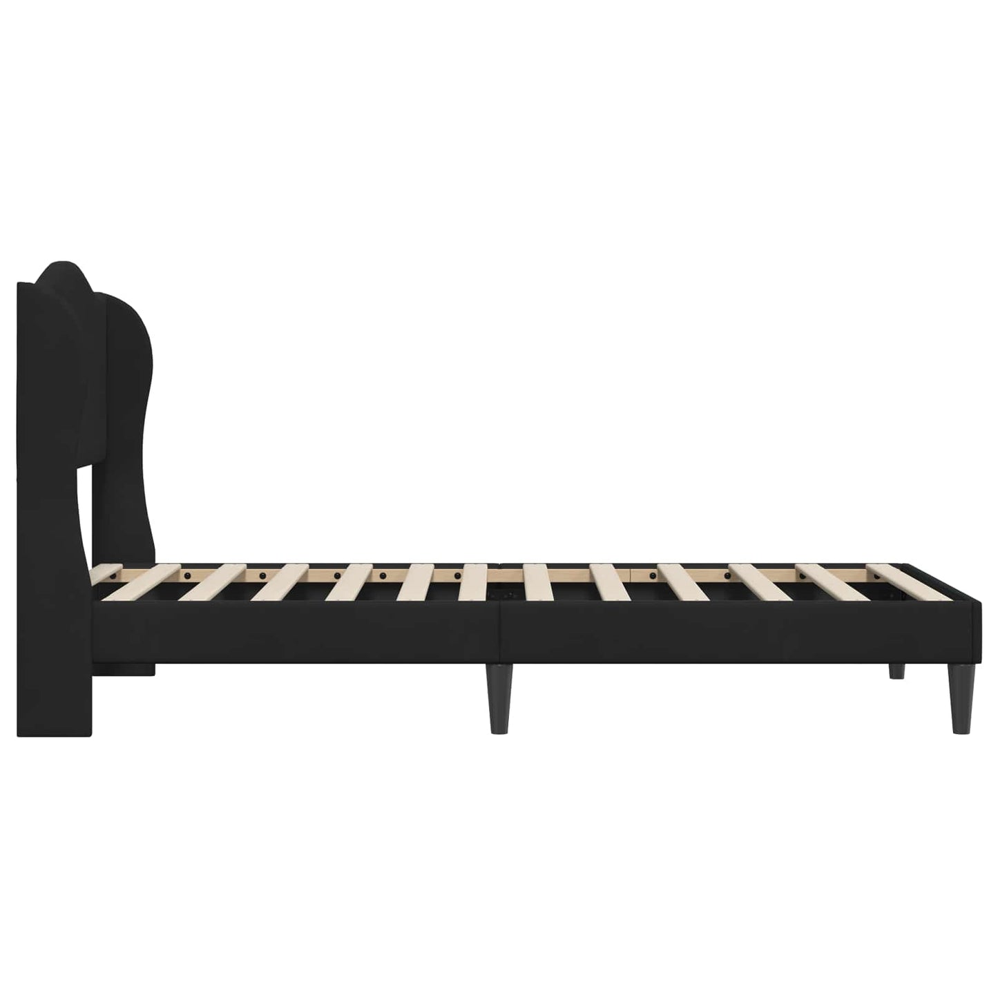 vidaXL Bed Frame with Headboard Black 90 x 190 cm Velvet