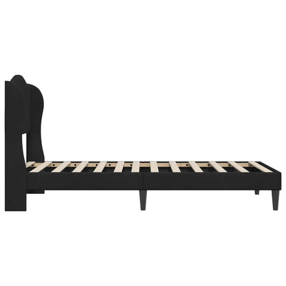 vidaXL Bed Frame with Headboard Black 90 x 190 cm Velvet