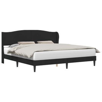 vidaXL Bed Frame with Headboard Black 180 x 200 cm Velvet