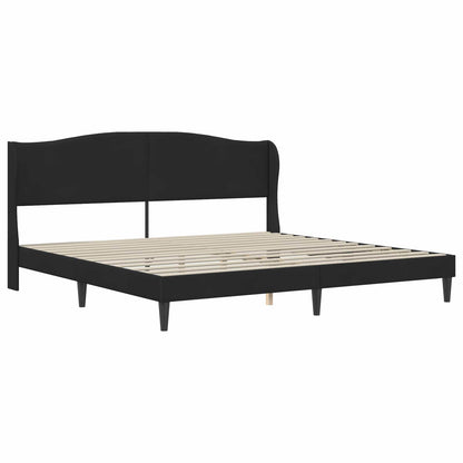 vidaXL Bed Frame with Headboard Black 180 x 200 cm Velvet