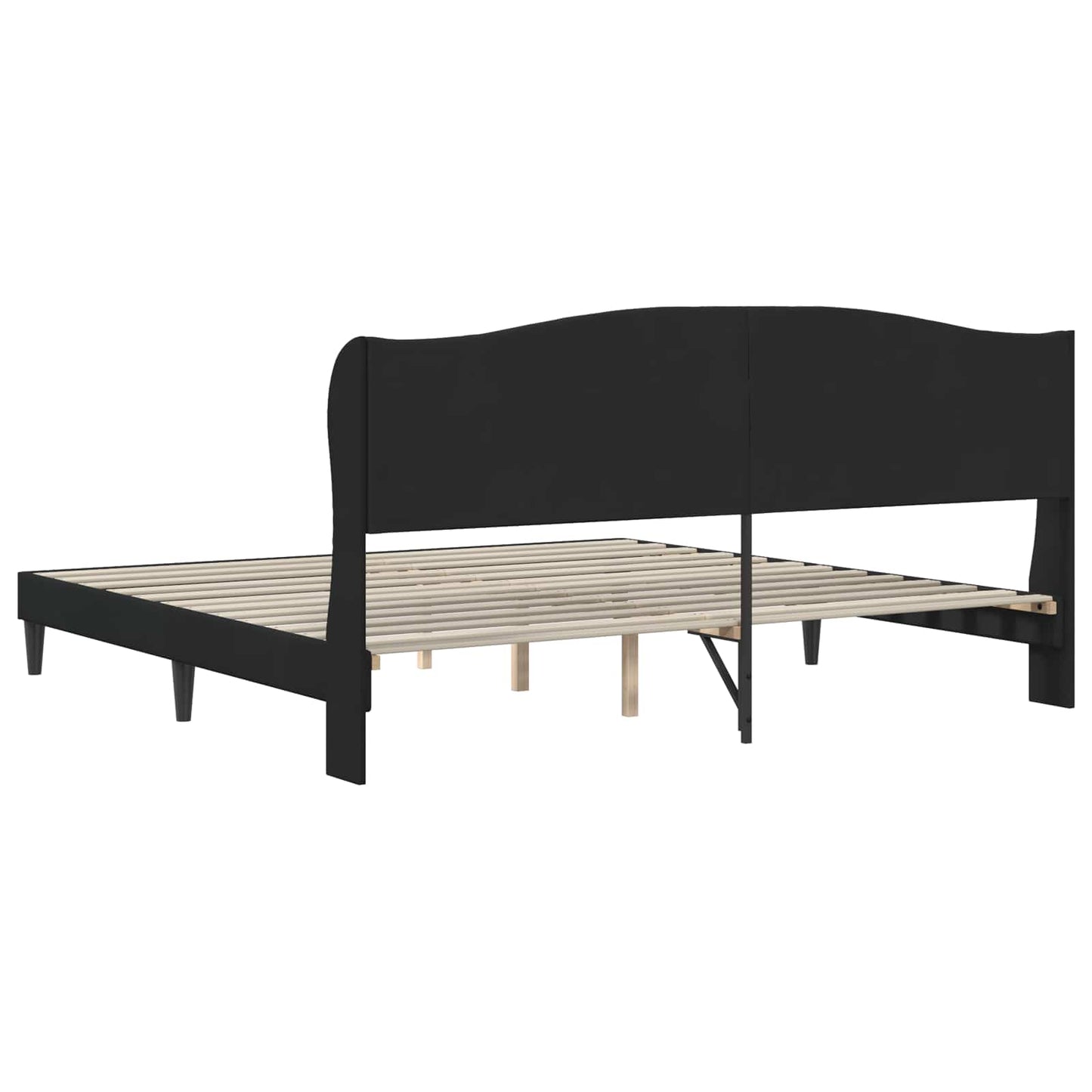 vidaXL Bed Frame with Headboard Black 180 x 200 cm Velvet
