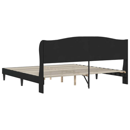 vidaXL Bed Frame with Headboard Black 180 x 200 cm Velvet