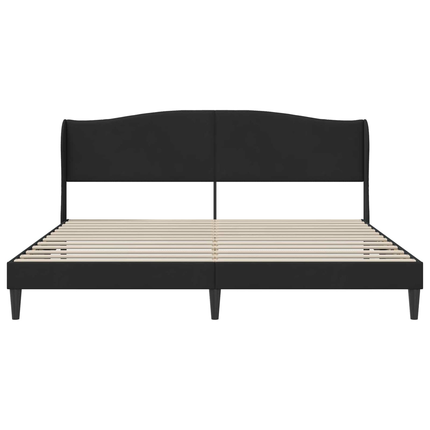 vidaXL Bed Frame with Headboard Black 180 x 200 cm Velvet