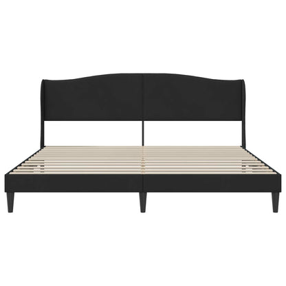vidaXL Bed Frame with Headboard Black 180 x 200 cm Velvet