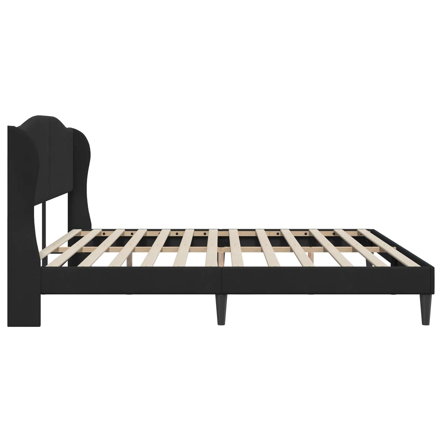vidaXL Bed Frame with Headboard Black 180 x 200 cm Velvet