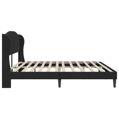 vidaXL Bed Frame with Headboard Black 180 x 200 cm Velvet