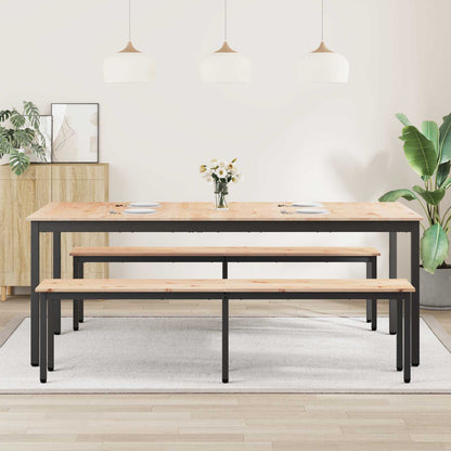 vidaXL Dining Table Natural 200 x 100 x 75 cm Solid Pine Wood