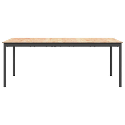 vidaXL Dining Table Natural 200 x 100 x 75 cm Solid Pine Wood
