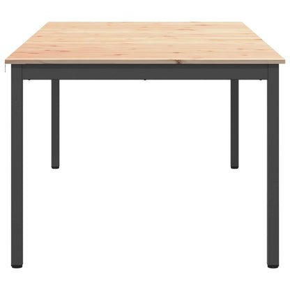 vidaXL Dining Table Natural 200 x 100 x 75 cm Solid Pine Wood