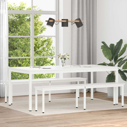 vidaXL Dining Table White 200 x 100 x 75 cm Solid Pine Wood