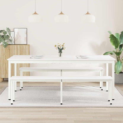 vidaXL Dining Table White 200 x 100 x 75 cm Solid Pine Wood