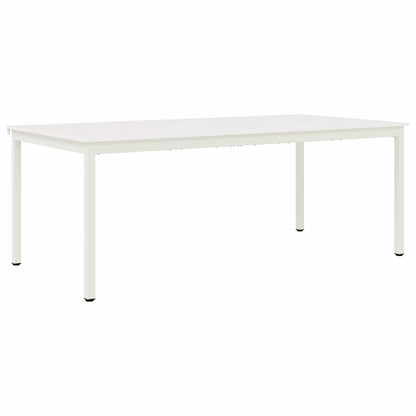 vidaXL Dining Table White 200 x 100 x 75 cm Solid Pine Wood