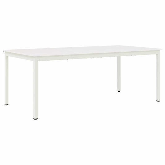 vidaXL Dining Table White 200 x 100 x 75 cm Solid Pine Wood