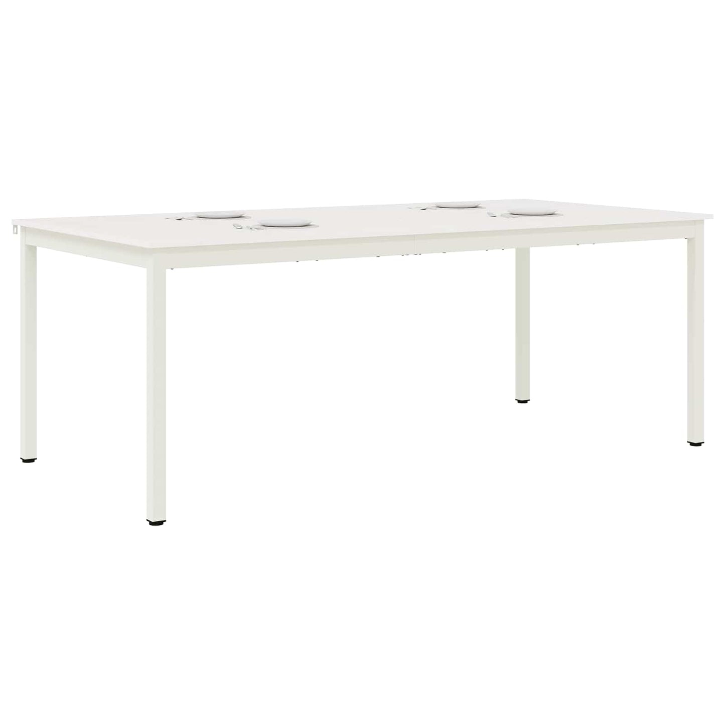 vidaXL Dining Table White 200 x 100 x 75 cm Solid Pine Wood