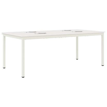 vidaXL Dining Table White 200 x 100 x 75 cm Solid Pine Wood