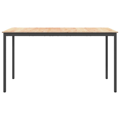 vidaXL Bar Table Natural 200 x 100 x 105 cm Solid Pine Wood