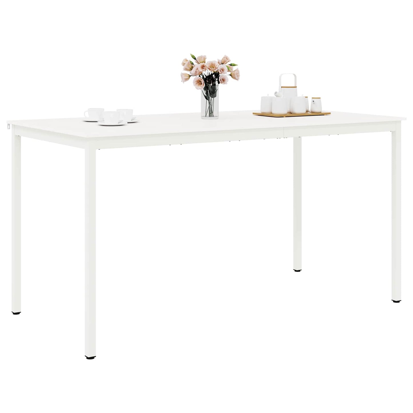 vidaXL Bar Table White 200 x 100 x 105 cm Solid Pine Wood