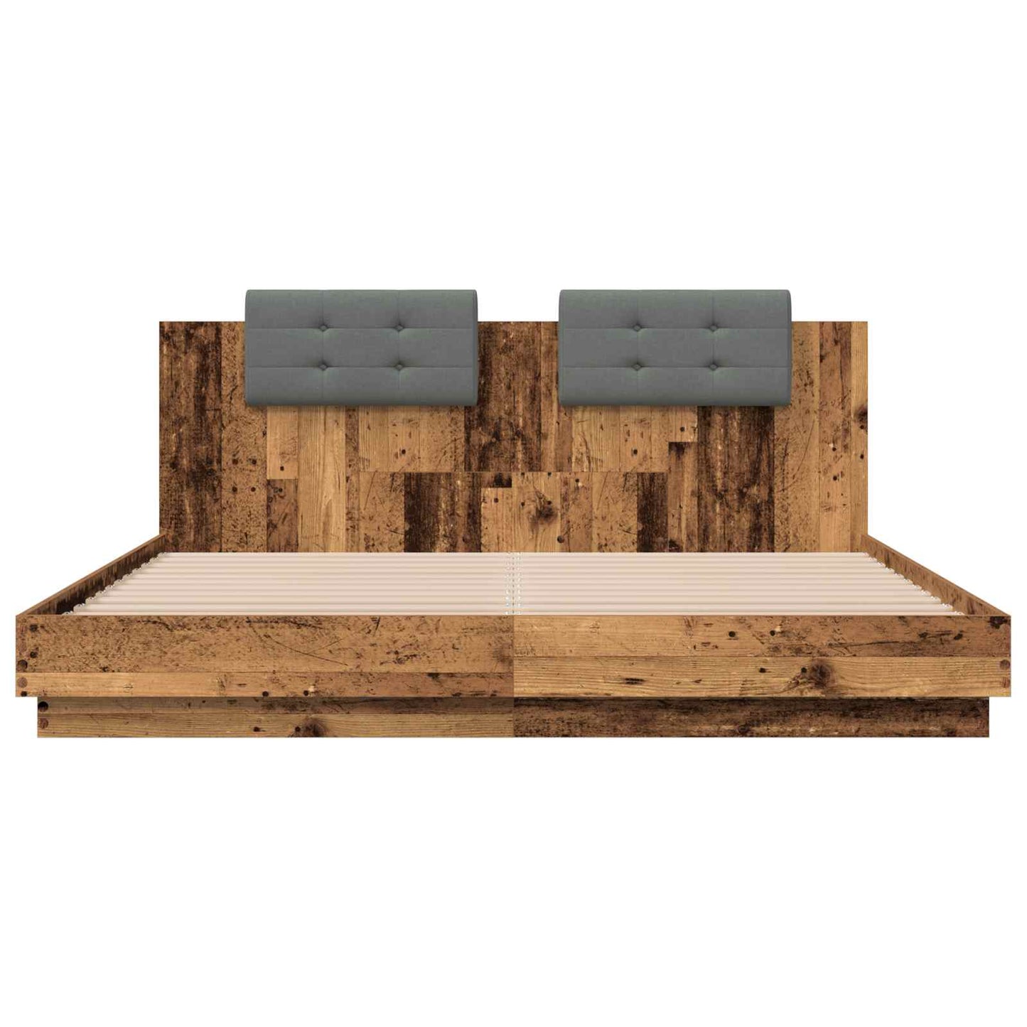 vidaXL Bed Frame with Headboard Old Wood 180 x 200 cm Engineered Wood