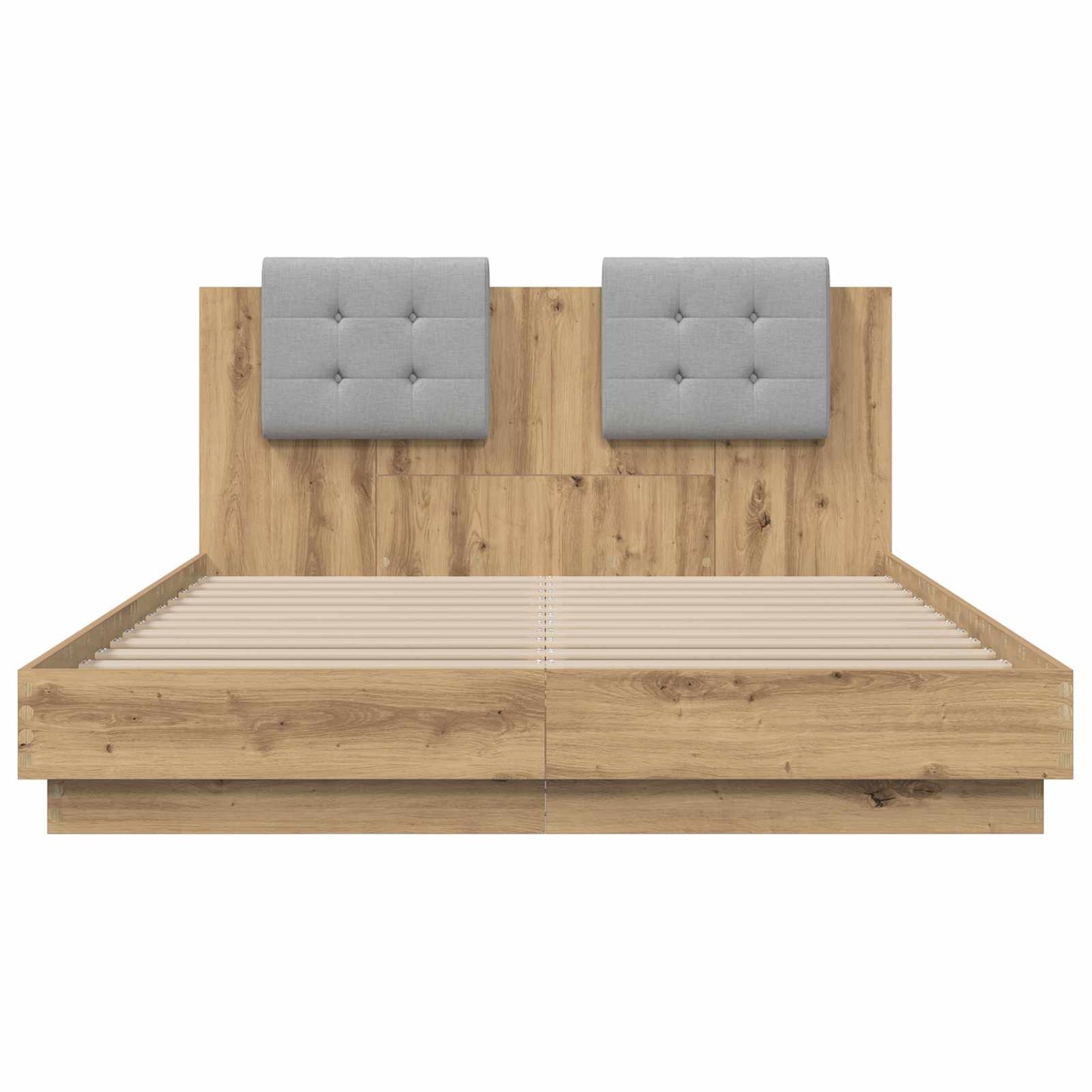 vidaXL Bed Frame with Headboard Artisan Oak 160 x 200 cm